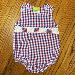 Like-New Classic Whimsy Baby Patriotic Bubble, Size: 12 months